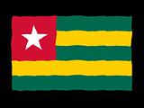 Handdrawn flag of Togo