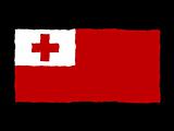Handdrawn flag of Tonga