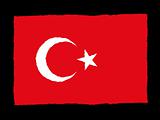 Handdrawn flag of Turkey