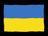 Handdrawn flag of Ukraine