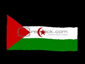 Handdrawn flag of Western Sahara