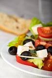 closeup of a greek salad