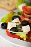 closeup of a greek salad
