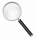 Magnifier isolated on white.