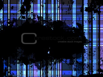Checkered Blue Grunge Background. 
