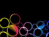 Abstract colorful circles background.