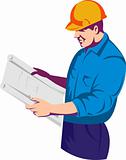 construction worker engineer plan