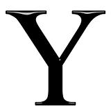 3D Greek Letter Ypsilon