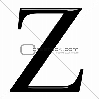 3D Greek Letter Zeta