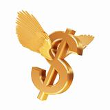 Dollar with wings