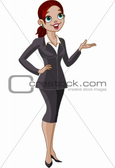 Business Girl Presenting
