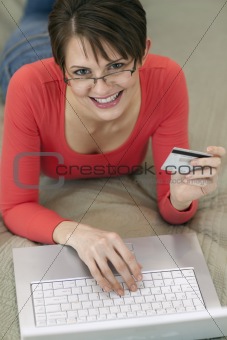 Young Woman Shopping Online