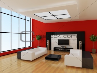 Modern interior of a room