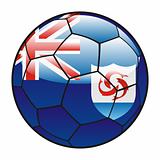 Anguilla flag on soccer ball