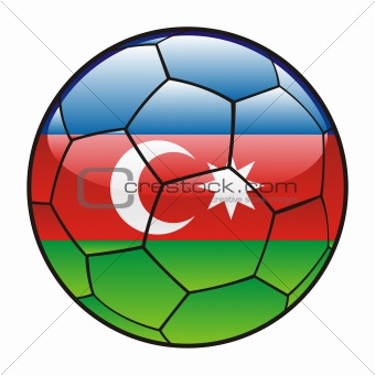 Azerbaijan flag on soccer ball