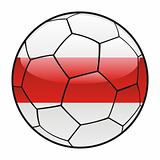 Belarus flag on soccer ball