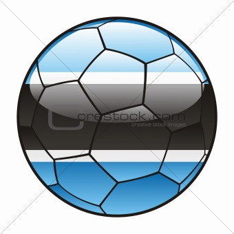 Botswana flag on soccer ball