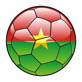 Burkina Faso flag on soccer ball