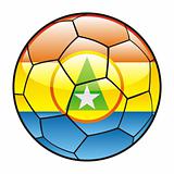 Cabinda flag on soccer ball
