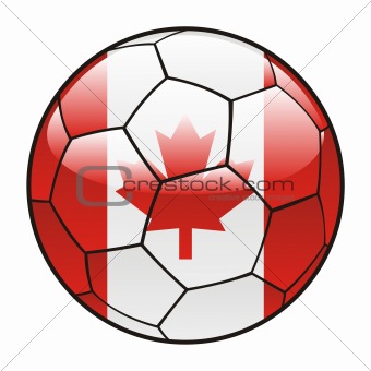 Canada flag on soccer ball