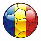 Chad flag on soccer ball