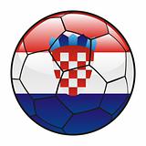 Croatia flag on soccer ball