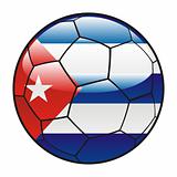 Cuba flag on soccer ball