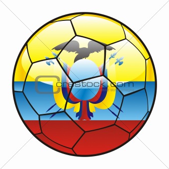 Ecuador flag on soccer ball