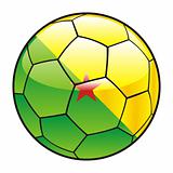 French Guiana flag on soccer ball