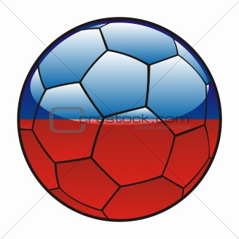 Haiti flag on soccer ball