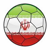 Iran flag on soccer ball