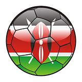Kenya flag on soccer ball