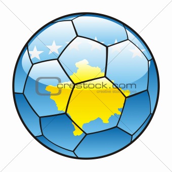 Kosovo flag on soccer ball