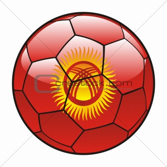 Kyrgyzstan flag on soccer ball