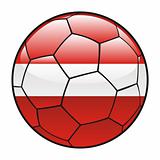 Latvia flag on soccer ball