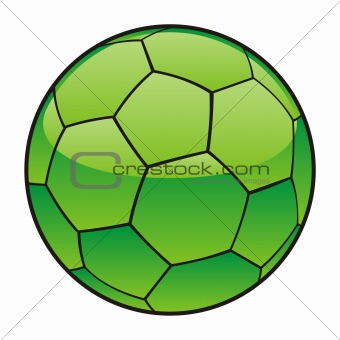 Libya flag on soccer ball