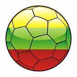 Lithuania flag on soccer ball