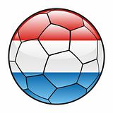 Luxembourg flag on soccer ball