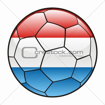 Luxembourg flag on soccer ball