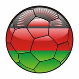 Malawi flag on soccer ball