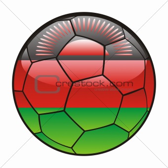 Malawi flag on soccer ball