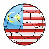 Malaysia flag on soccer ball
