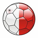 Malta flag on soccer ball