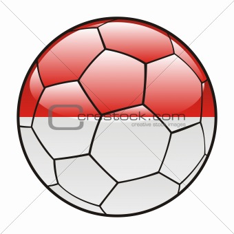 Monaco flag on soccer ball