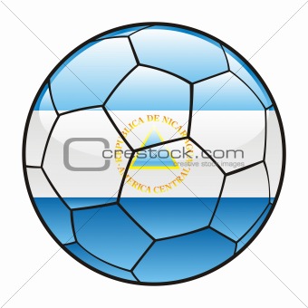 Nicaragua flag on soccer ball