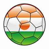 Niger flag on soccer ball