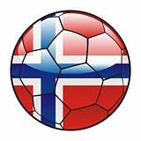 Norway flag on soccer ball