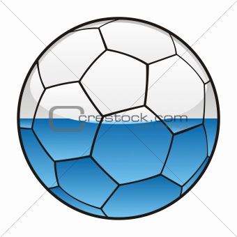 San Marino flag on soccer ball