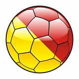 Sicily flag on soccer ball