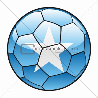 Somalia flag on soccer ball